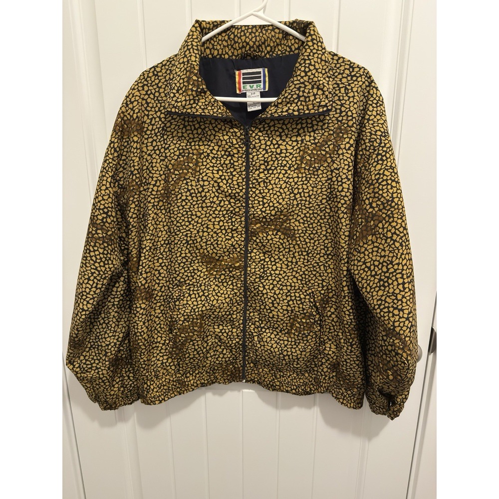 EVR Div Russo Apparel Group Women's Leopard Print‎ Jacket Size Large